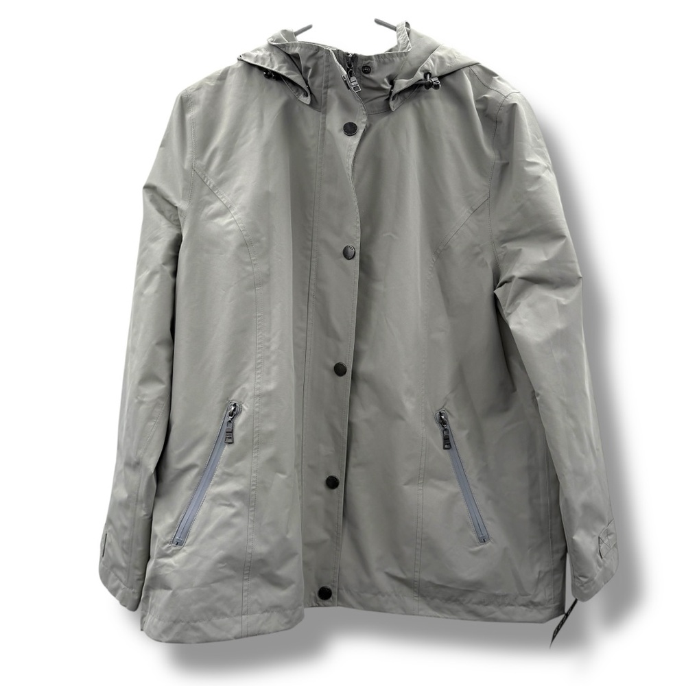 Nuage NWT Invisiprint Waterproof Jacket Women’s Size Medium Gray Hooded